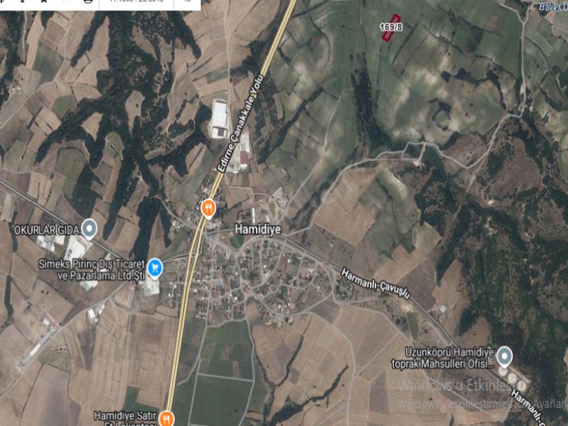 Edirne Uzunköprü Hamidiye Köyünde Satılık Tarla , 3,270 M2 Müstakil