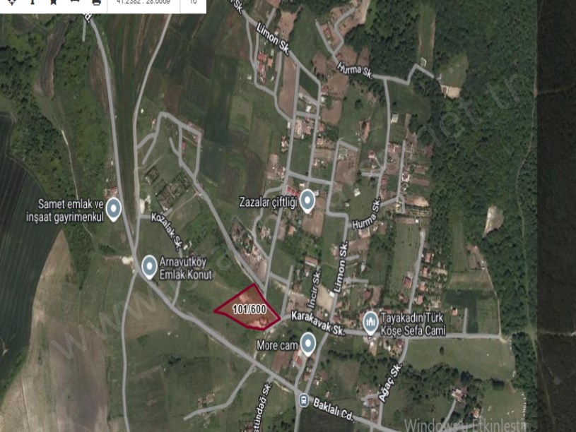 Arnavutköy Tayakadın Satılık Arsa , 453 m2 Yolu Var Evlerin Yakını 