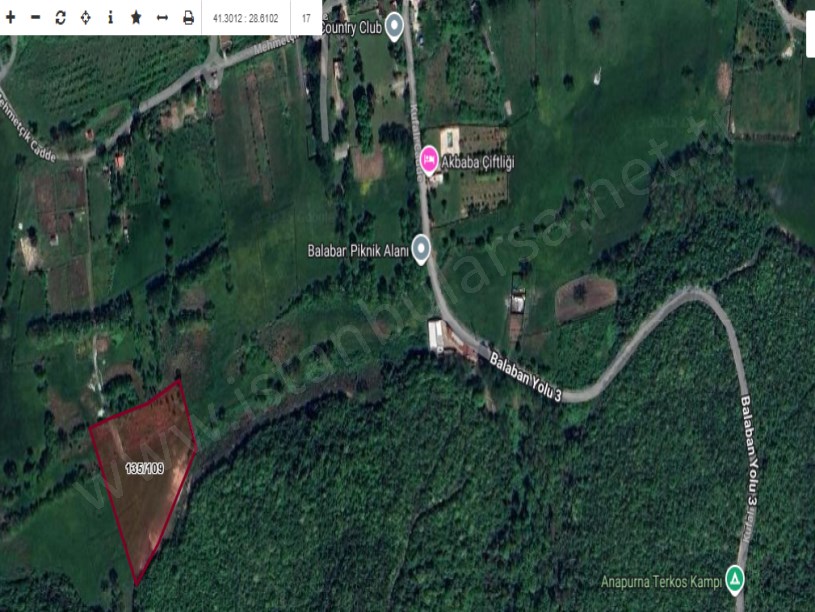 Arnavutköy Balabanda Satılık Arsa , 215 M2  Hisseli Yolu Var Çevrili 