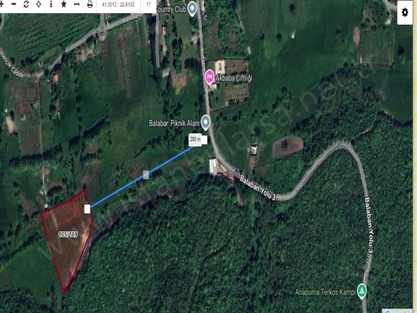 Arnavutköy Balabanda Satılık Arsa , 215 M2  Hisseli Yolu Var Çevrili 