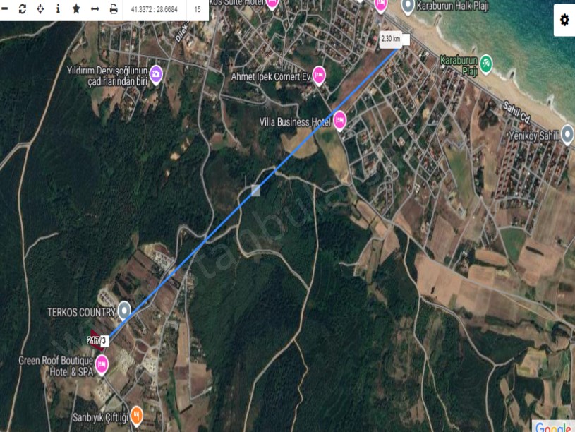 Arnavutköy Durusu Mah  Satılık Arsa ,  4,034 M2  Cadde Cephe Müstakil
