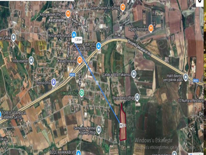 Çatalca Kestanelikte Satılık Arsa  , 250 M2 Yolu Var Evlerin Yakını