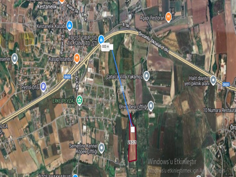 Çatalca Kestanelikte Satılık Arsa  , 250 M2 Yolu Var Evlerin Yakını