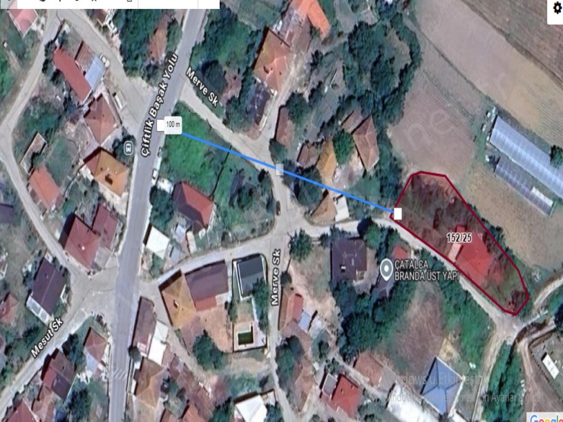 Çatalca Belgratta Satılık Arsa , 452 M2 Yolu Var Evlerin Yakını
