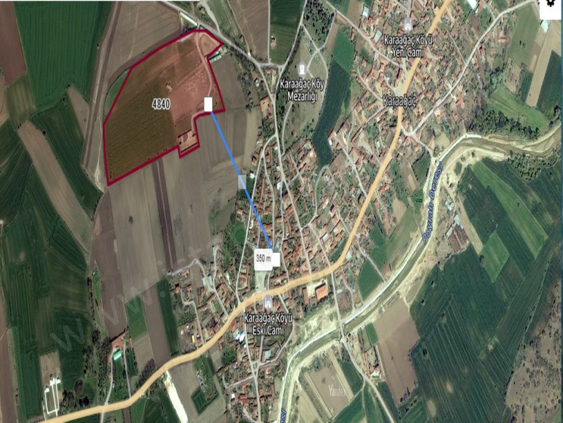 Kırklareli Lüleburgaz Karaağaç Köyü Satılık Arsa , 1,002 m2 Asfalt Yakını Yolu Var Hisseli 