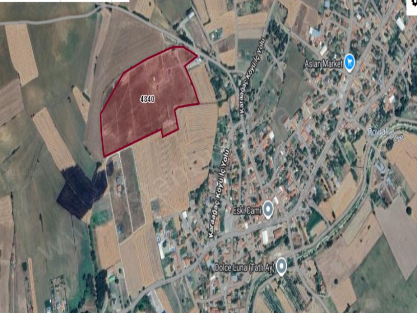 Kırklareli Lüleburgaz Karaağaç Köyü Satılık Arsa , 1,002 m2 Asfalt Yakını Yolu Var Hisseli 