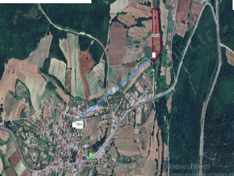Çatalca Başakköyde Satılık Arsa , 365 m2 Çaplı Yolu Var