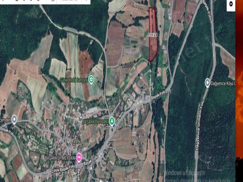 Çatalca Başakköyde Satılık Arsa , 365 m2 Çaplı Yolu Var