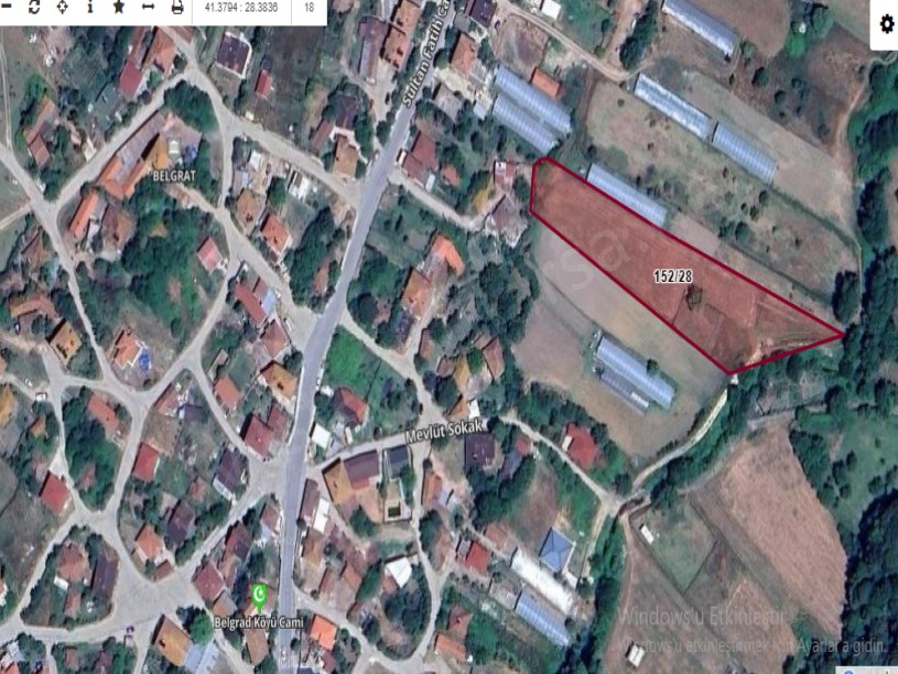 Çatalca Belgratta Satılık Arsa , 450 M2 Köy İçi Çaplı Yolu Var