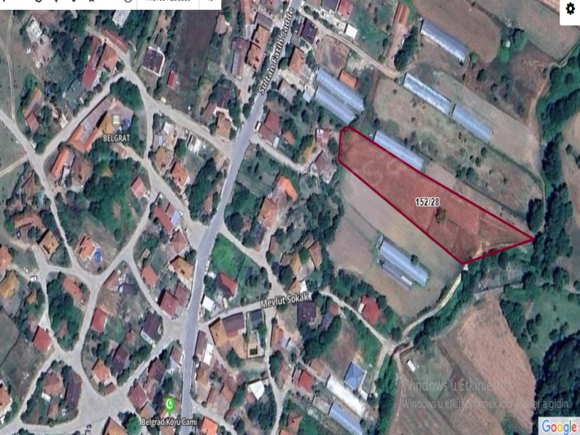 Çatalca Belgratta Satılık Arsa , 450 M2 Köy İçi Çaplı Yolu Var
