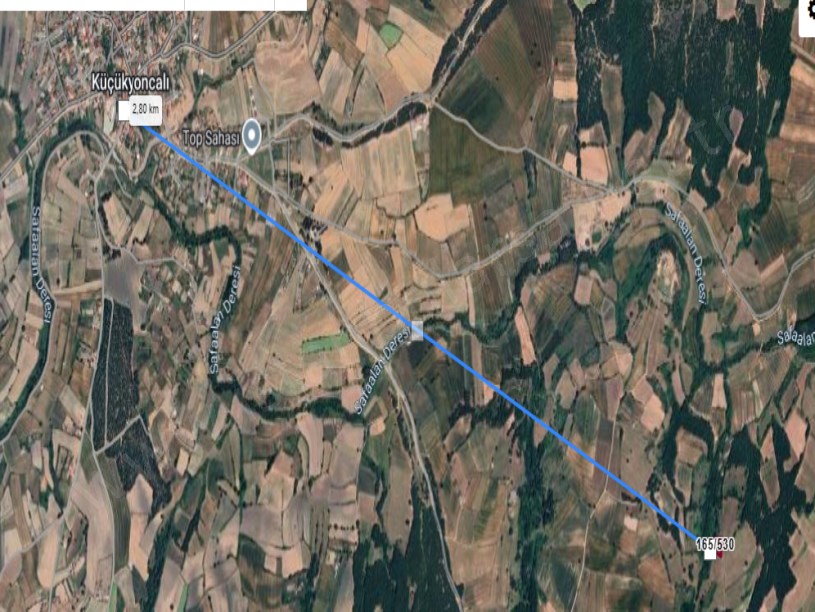 Tekirdağ Saray Küçükyoncalı Mah , Satılık Tarla 1,824 M2 Müstakil Resmi Yola Cephe 