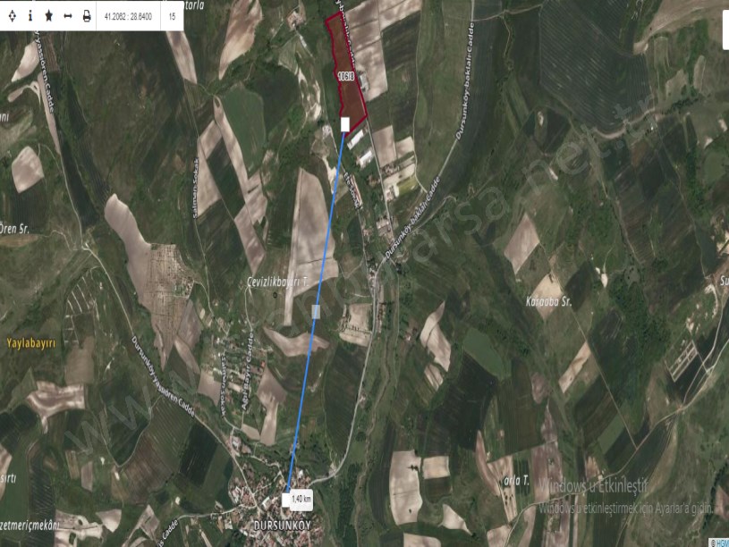 Arnavutköy Dursunköyde Satılık Arsa , 623 m2 Boyalık Caddesine Cephe Hisseli