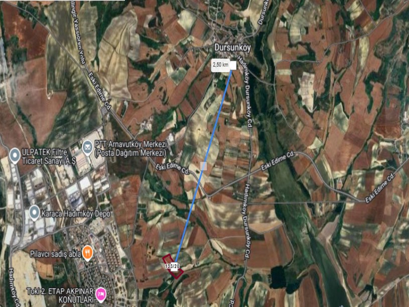 Arnavutköy Dursunköyde Satılık Arsa , 230 m2 Yolu Var Hisseli 