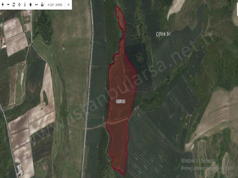 Arnavutköy Dursunköyde Satılık Arsa , 301 M2 Yolu Var Hisseli 