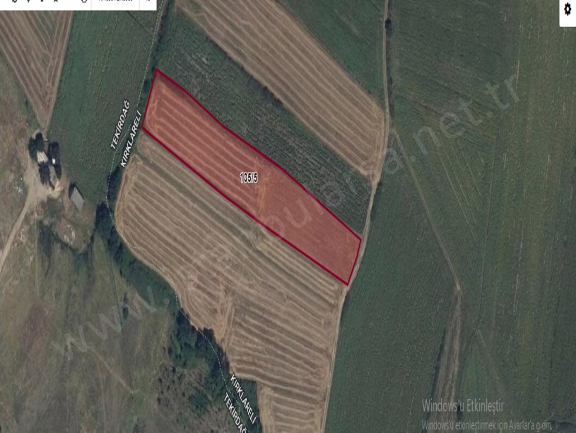 Kırklareli Vize Çakıllı Köyünde Satılık Arsa  , 612 m2 Hisseli Çaplı Yolu Var