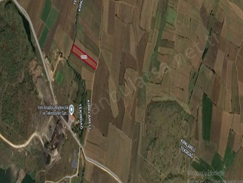 Kırklareli Vize Çakıllı Köyünde Satılık Arsa  , 612 m2 Hisseli Çaplı Yolu Var