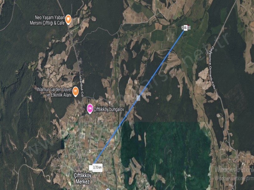 Çatalca Çiftlikköyde Satılık Arsa ,  220 M2 Çaplı Yolu Var 