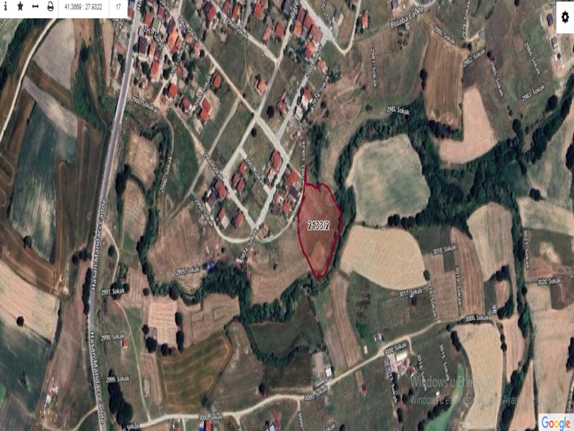 Tekirdağ Saray Büyükyoncalı Mah Satılık Arsa ,  1000 M2 Hisseli Evlerin Yakını  Merkezde 