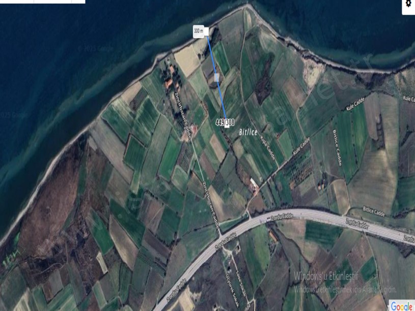 Çanakkale Lapseki Çardak Köyü Satılık Arsa , 338 m2 Müstakil Deniz Manzaralı 