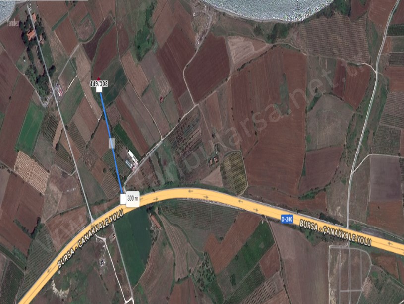 Çanakkale Lapseki Çardak Köyü Satılık Arsa , 338 m2 Müstakil Deniz Manzaralı 