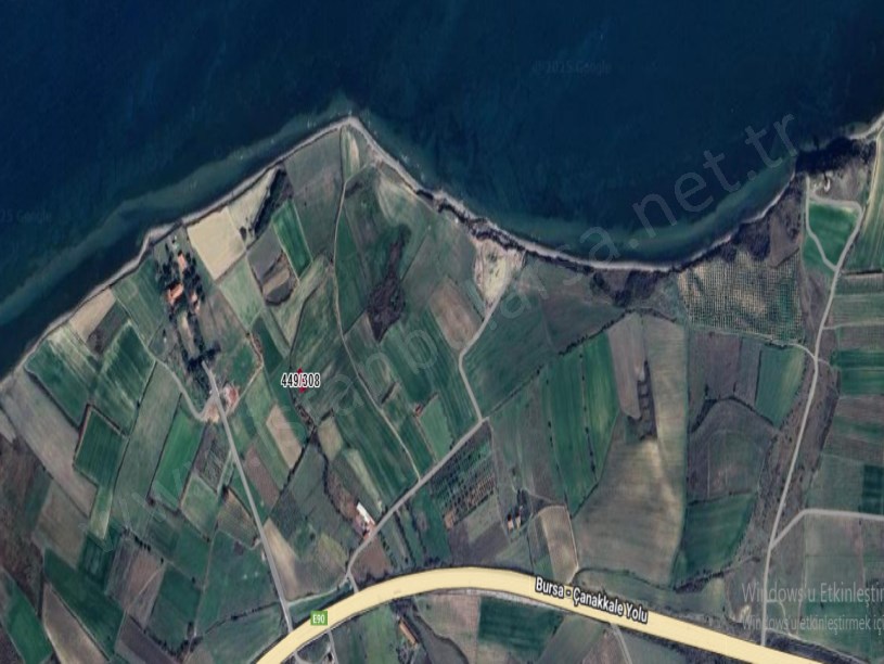 Çanakkale Lapseki Çardak Köyü Satılık Arsa , 338 m2 Müstakil Deniz Manzaralı 