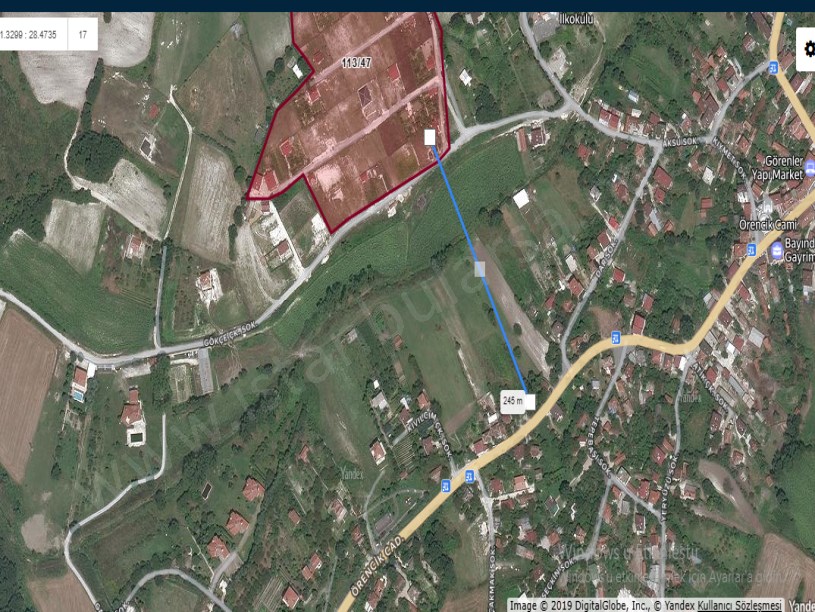 Çatalca Örencikte Satılık Arsa , 944 M2 Çaplı Yolu Var Evlerin Yakını