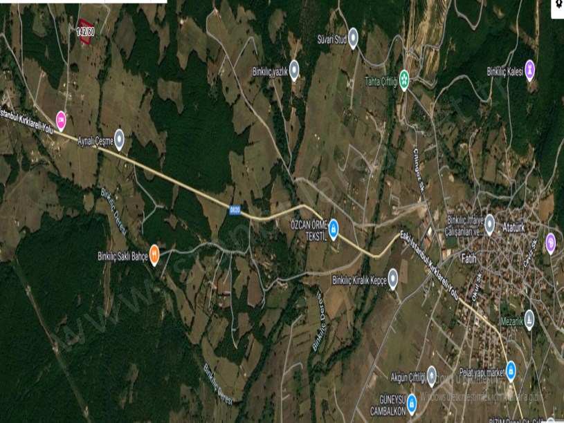 Çatalca Binkılıçta Satılık Arsa , 357 M2 Yolu Var Evlerin Yakını Hisseli