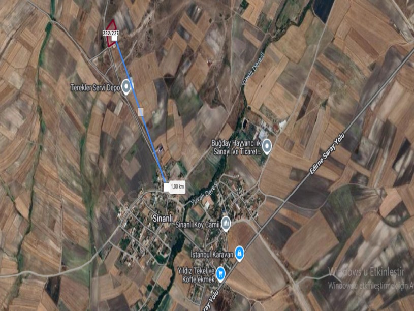 Tekirdağ Saray Beyazköy Satılık Tarla , 8,200 M2 Asfalt Caddeye Cephe Müstakil
