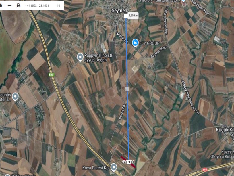 Silivri Seymende Satılık Arsa , 565 M2 Yolu Var Çaplı Hisseli