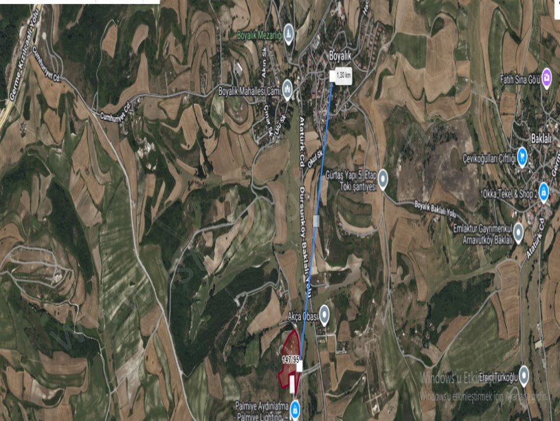 Arnavutköy Boyalıkta Satılık Arsa , 464 M2 Yolu Var Evlerin Yakını