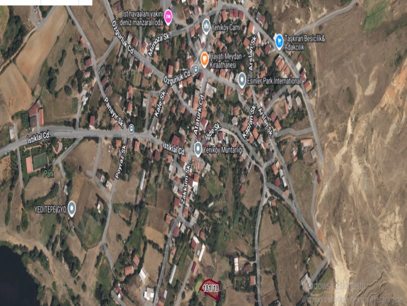 Arnavutköy Yeniköyde Satılık Arsa , 845 m2 Müstakil İmarlı Merkezde 