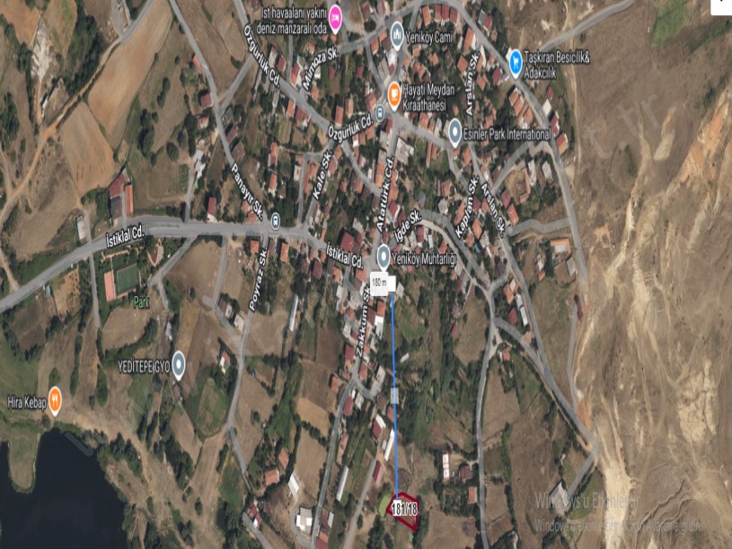 Arnavutköy Yeniköyde Satılık Arsa , 845 m2 Müstakil İmarlı Merkezde 