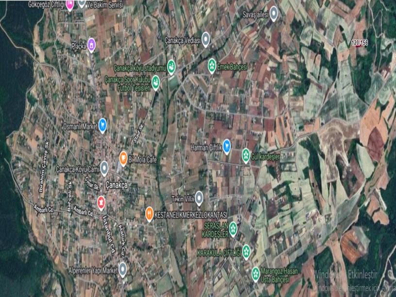 Çatalca Çanakça Mah, Satılık Tarla , 1,884 m2 Merkezde Müstakil Yolu Var