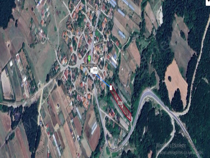 Çatalca Belgratta Satılık Arsa , 250 M2 Çaplı Yeri Belli Cadde Cephe 