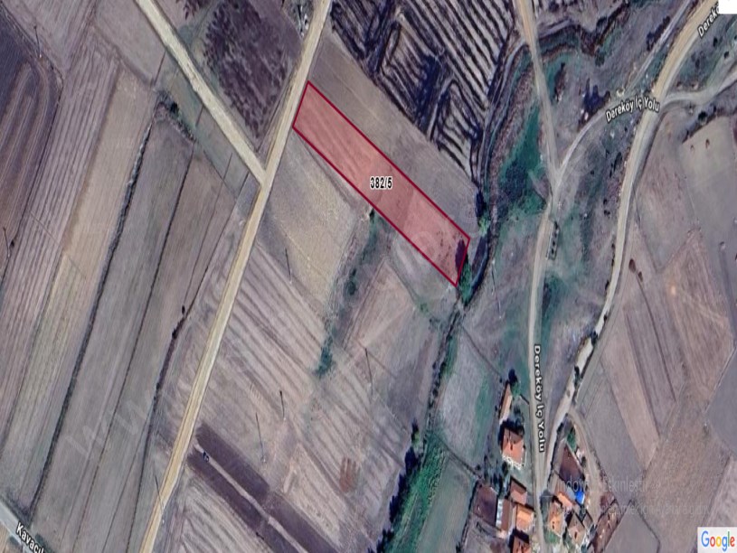 Edirne Uzunköprü Dereköy Köyü Satılık Tarla , 3,337 m2 Müstakil Yolu  Var Merkezde 