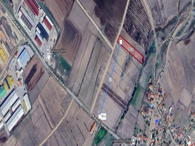 Edirne Uzunköprü Dereköy Köyü Satılık Tarla , 3,337 m2 Müstakil Yolu  Var Merkezde 