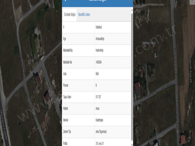 Arnavutköy Hadımköyde Satılık Arsa , 518 M2 3 Kat İmarlı Müstakil