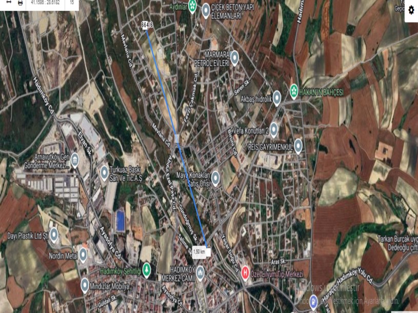 Arnavutköy Hadımköyde Satılık Arsa , 518 M2 3 Kat İmarlı Müstakil