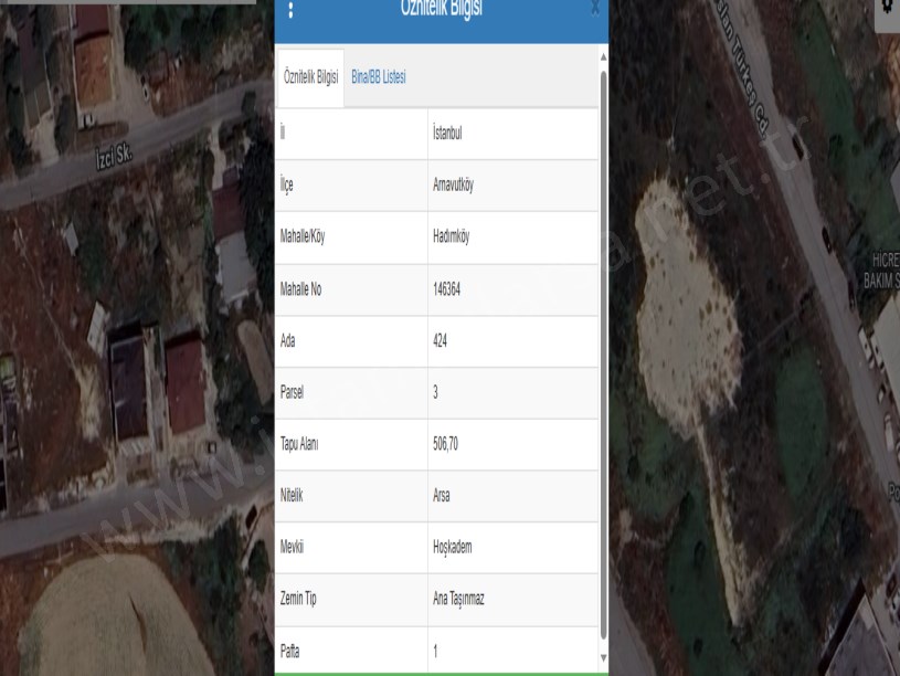 Arnavutköy Hadımköyde Satılık Arsa , 506 M2 4 Kat İmarlı Köşebaşı Müstakil