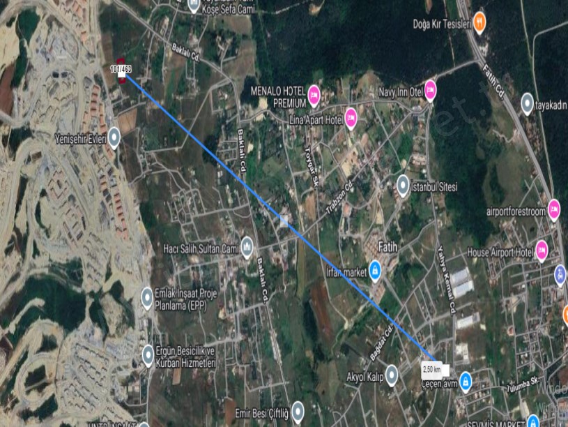 Arnavutköy Tayakadın Satılık Arsa , 420 M2 Çaplı Yolu Var  Evlerin Yakını