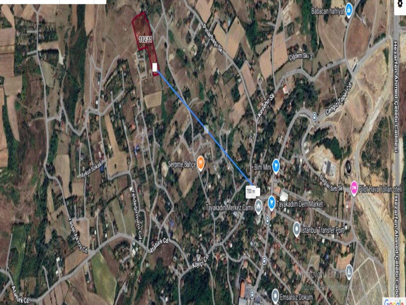 Arnavutköy Tayakadın Satılık Arsa , 640 M2 Hisseli Çaplı Merkezde Evlerin Yakını