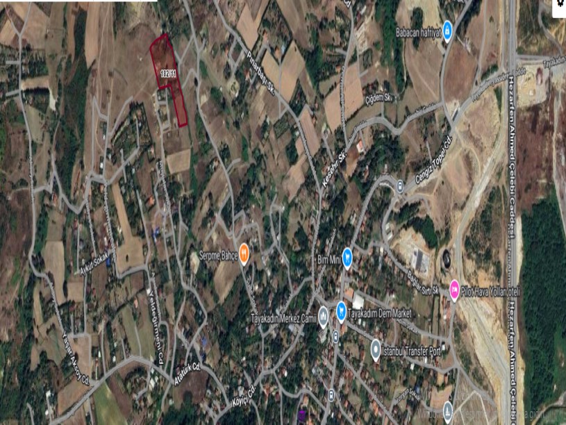 Arnavutköy Tayakadın Satılık Arsa , 640 M2 Hisseli Çaplı Merkezde Evlerin Yakını