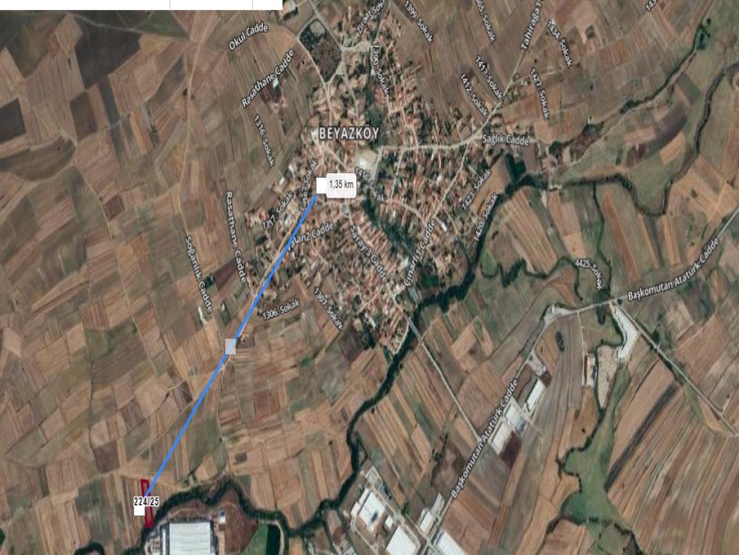 Tekirdağ Saray Beyazköyde Satılık Arsa , 534 m2 Hisseli  Yolu Var 