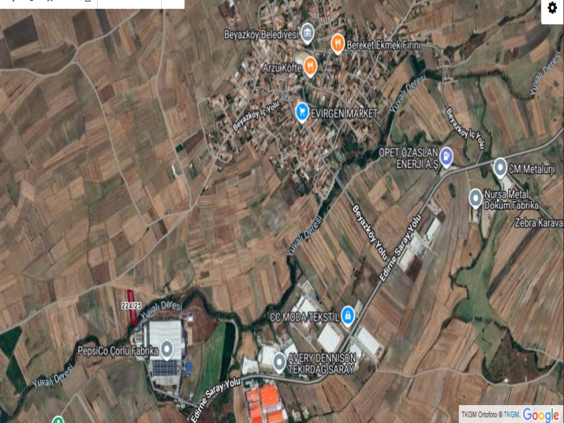 Tekirdağ Saray Beyazköyde Satılık Arsa , 534 m2 Hisseli  Yolu Var 