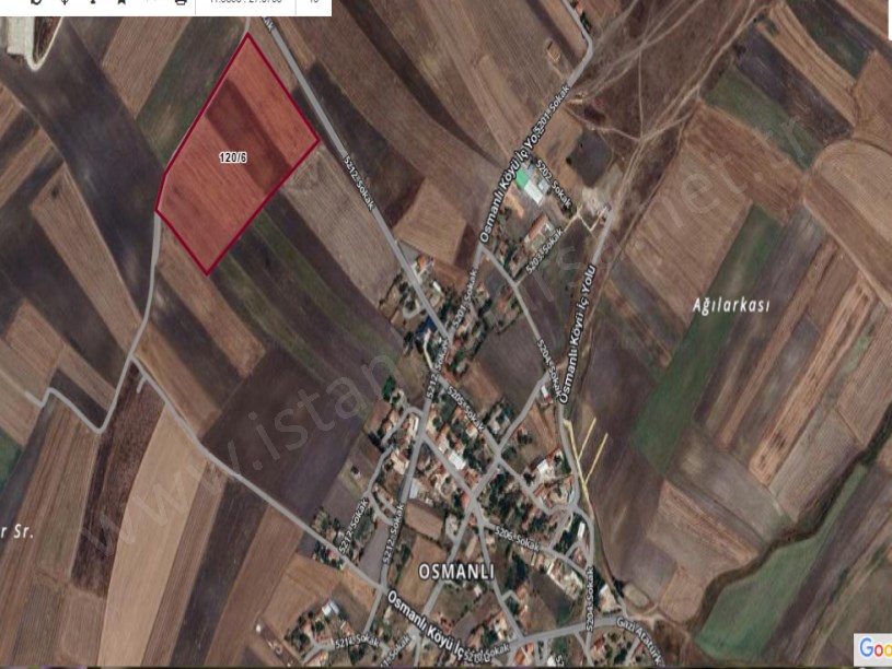 Tekirdağ Saray Osmanlı Köyünde  Satılık Arsa , 985 M2 Hisseli Yolu Var Köye Yakın