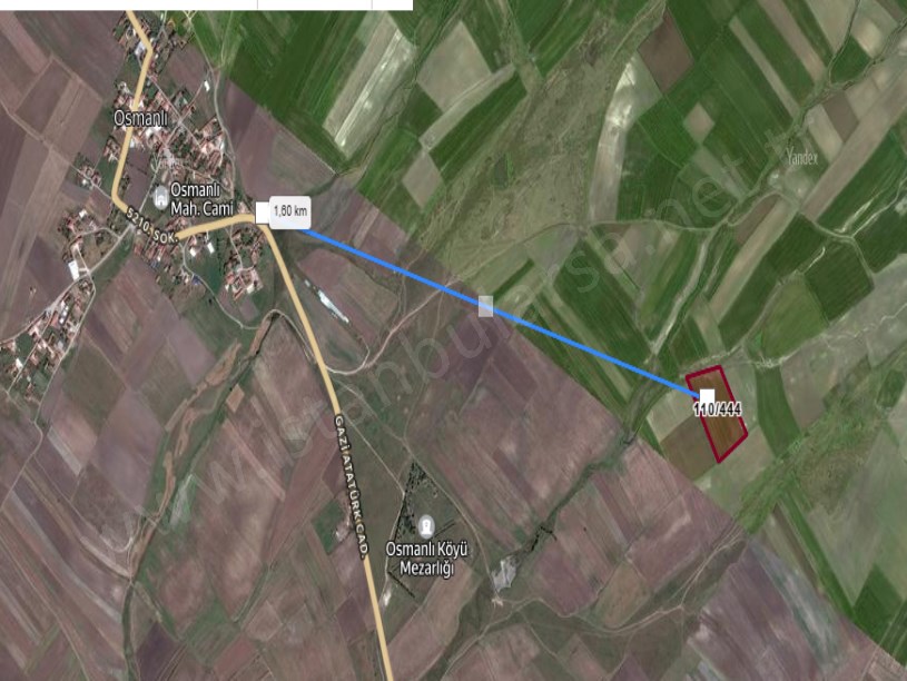 Tekirdağ Saray Osmanlı Köyünde  Satılık Arsa , 1,966 m2 Yolu Var Hisseli 