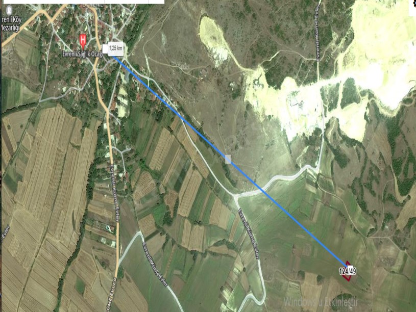 Kırklareli Vize Evrenlide Satılık Arsa , 188 m2 Hisseli