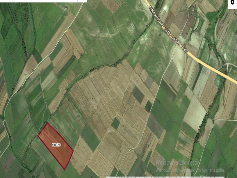 Kırklareli Vize Evrenlide Satılık Arsa , 520 M2 Hisseli Yolu Var