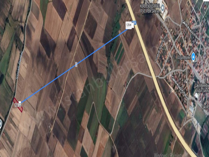 Kırklareli Vize Evrenlide Satılık Arsa , 150 m2 Yolu Var Hisseli