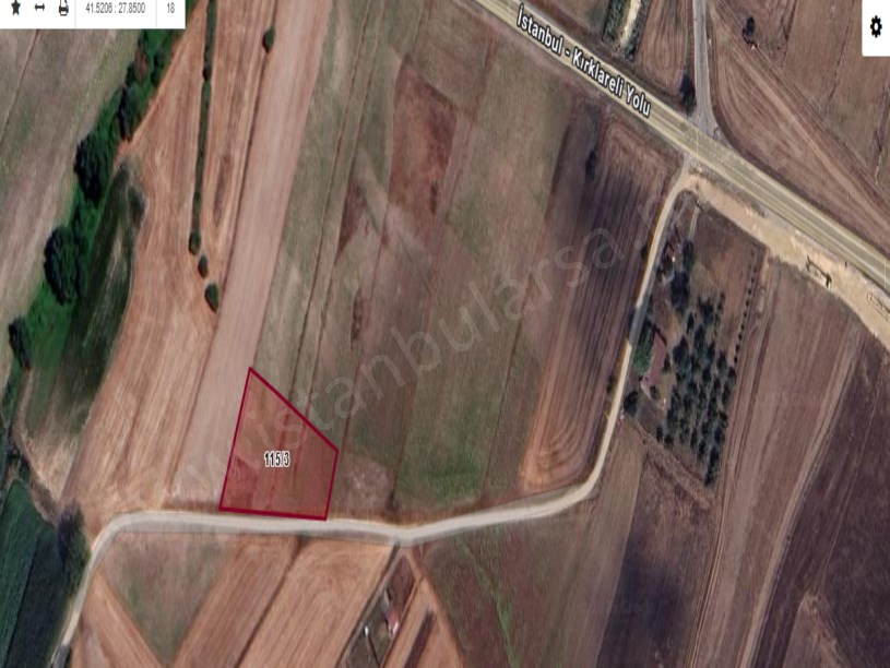 Kırklareli Vize Evrenlide Satılık Arsa , 134 M2 Hisseli Yola Cephe 